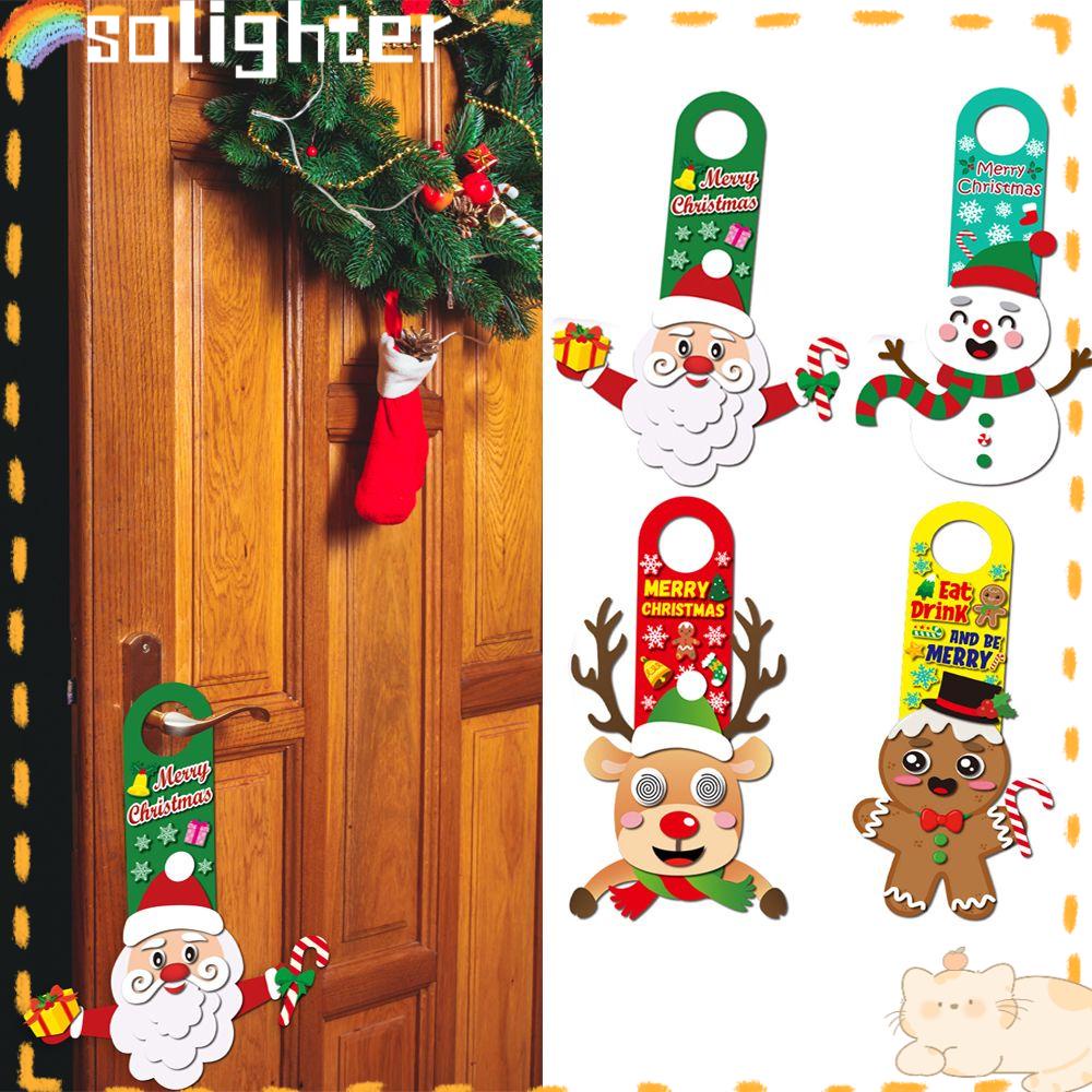 Solighter Stiker Game Hadiah Hias Natal Anak DIY Dekorasi Pintu Christmas