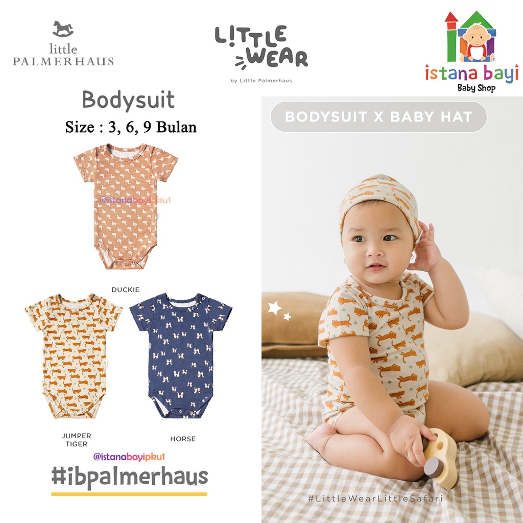 Little Palmerhaus - Everyday Bodysuit Short Sleeve/Jumper Bayi - Palmerhaus Little wear Jumper