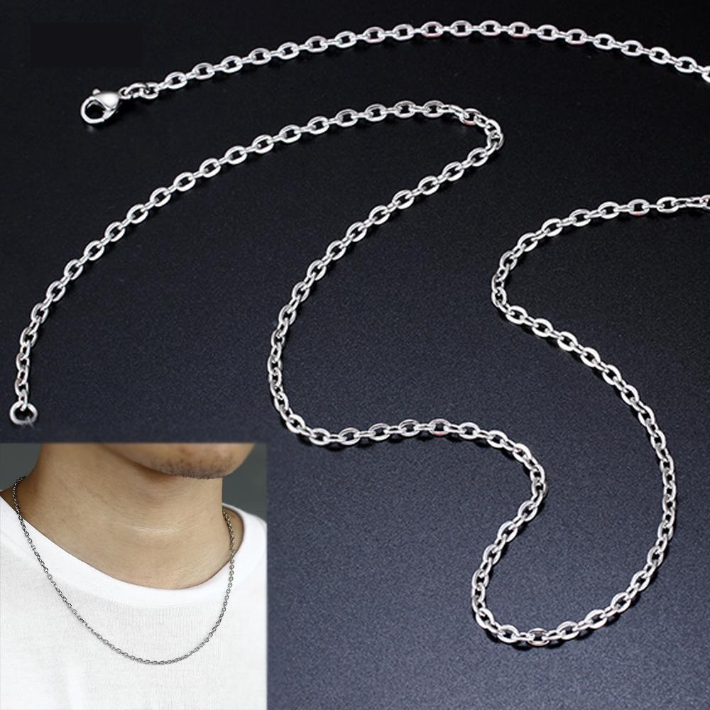 Kalung Rantai Bahan Stainless Steel Warna Silver Harga/1pc