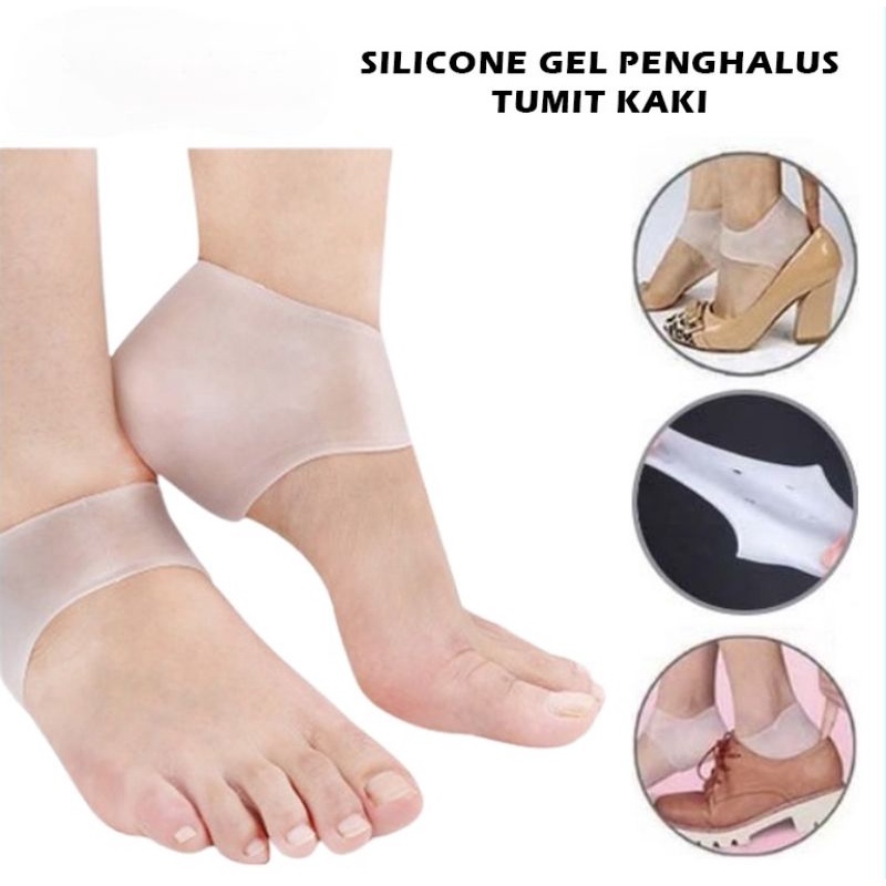 Pelindung Tumit Kaki Gel Silikon Heel Pad Silicone Potector Alat Tumit Anti Lecet Pecah