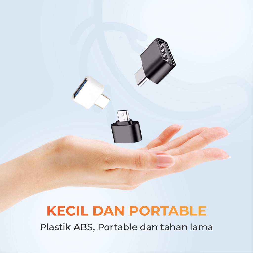 OTG MINI PERSEGI Usb Type C Port Konektor Non Cable USB Murah AH012 - ACS