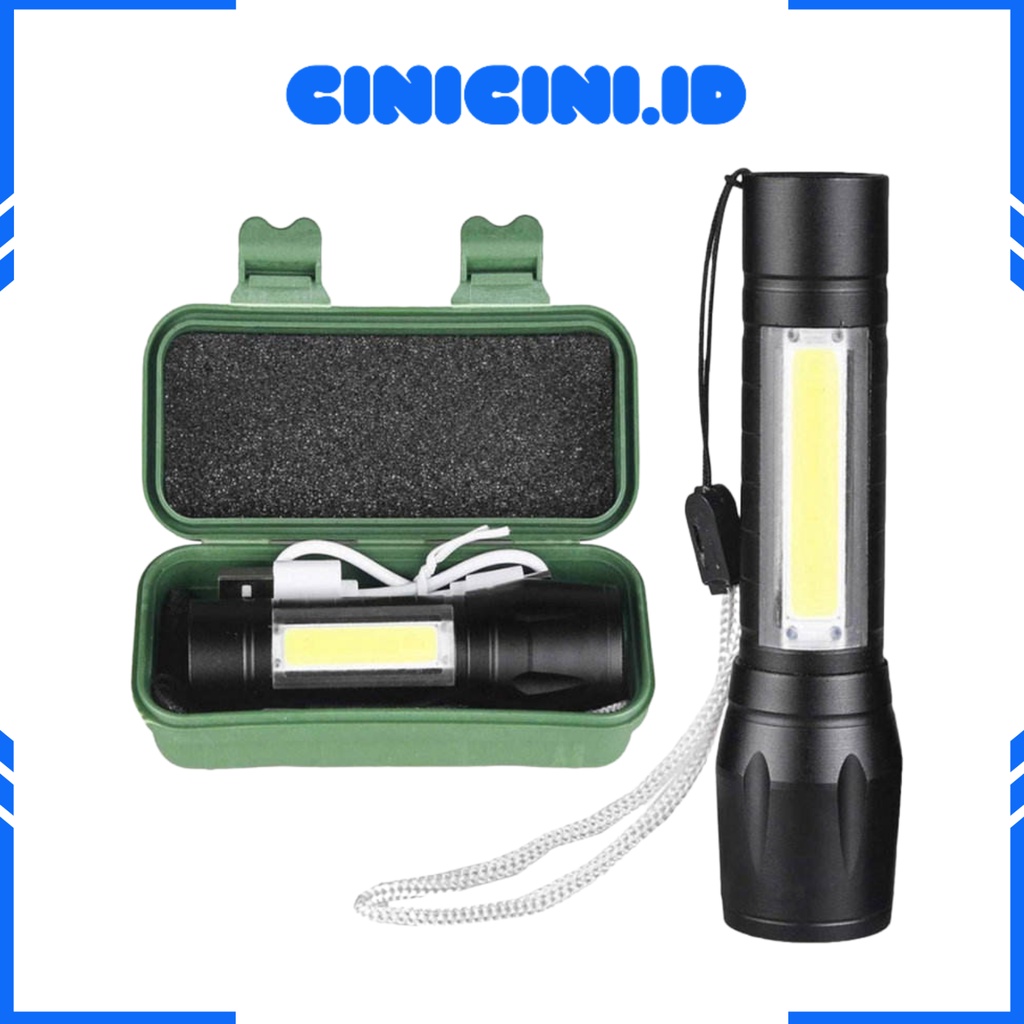 [ Cinicini ] Senter Mini Xpe Usb Led 3 mode