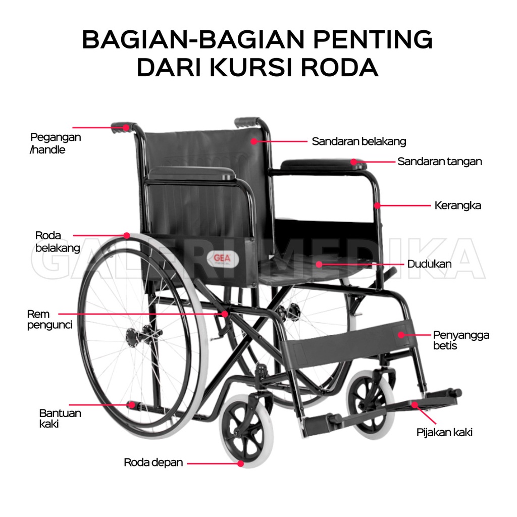 Kursi Roda GEA FS 875 / FS875 / FS-875 - Kursi Roda Rumah Sakit