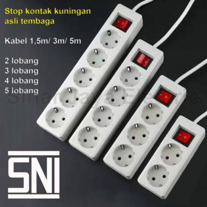 Stop Kontak Kabel Terminal Kabel Cable Extention SNI