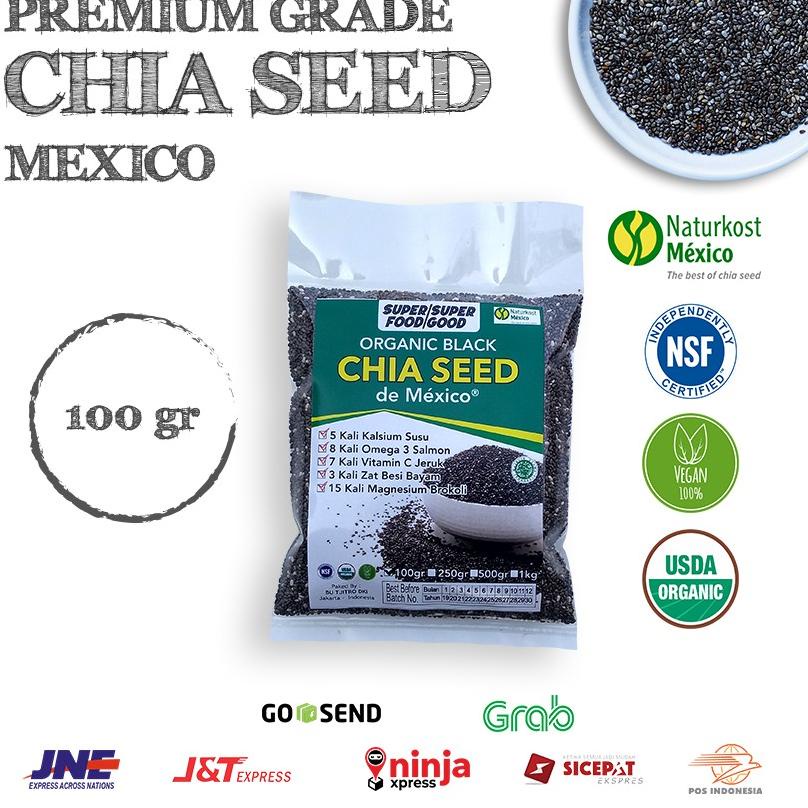 

Produk ' Pure Chia Seed Mexico 100% Organic 100gr - Chiaseed Grade A+ The Best Of Chia Seeds ✈