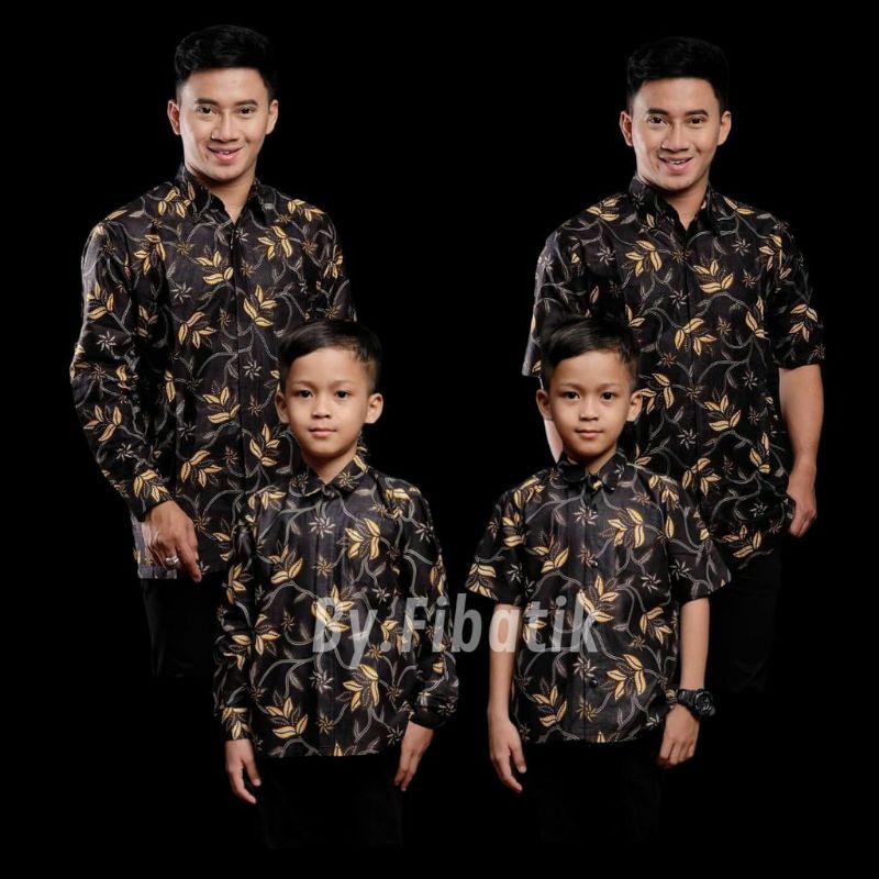 Kemeja Batik Anak Laki laki Lengan Panjang Couple Batik Ayah Dan Anak Cowok