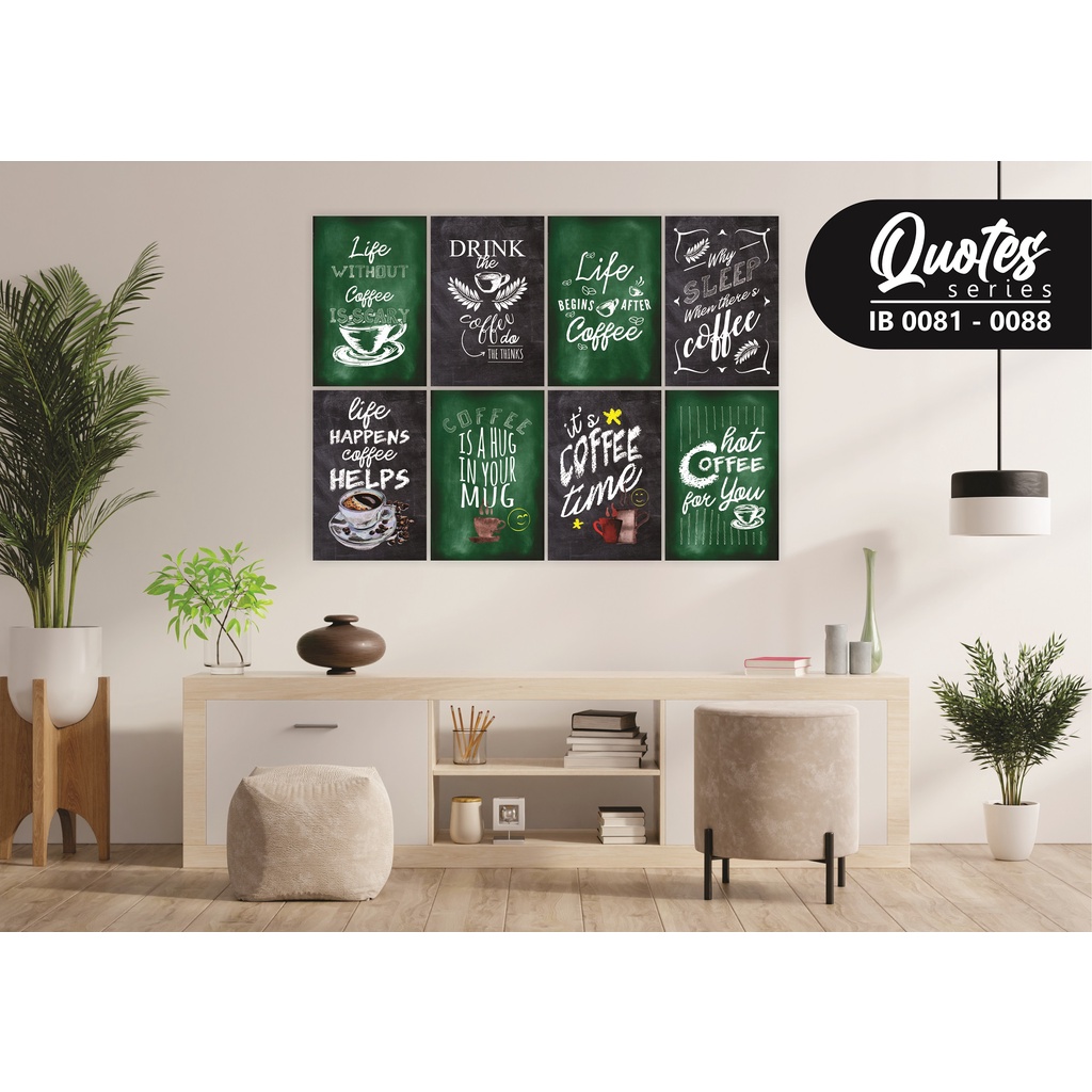 Coffee Quotes Pajangan dinding hiasan dinding rumah dekorasi cafe nordic style aesthetic walldecor