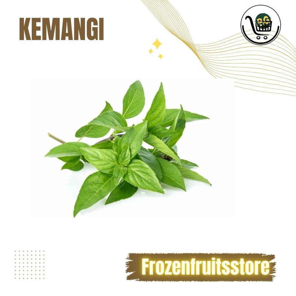 

Daun kemangi segar 1 ikat, daun kemangi, kemangi segar