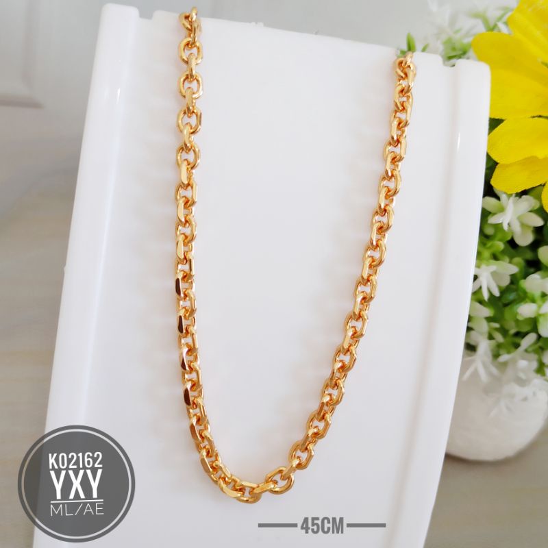Kalung yaxiya Rantai Nori tebal 45cm gold K02162