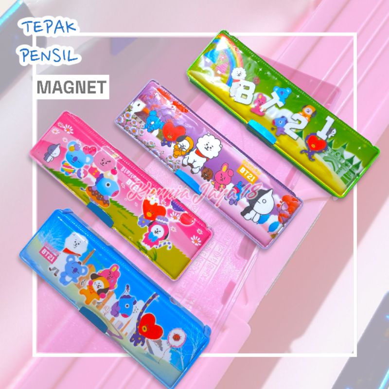 ●001● TEPAK PENSIL TEMPAT PENSIL MAGNET MOTIF KARAKTER ●KT1218●