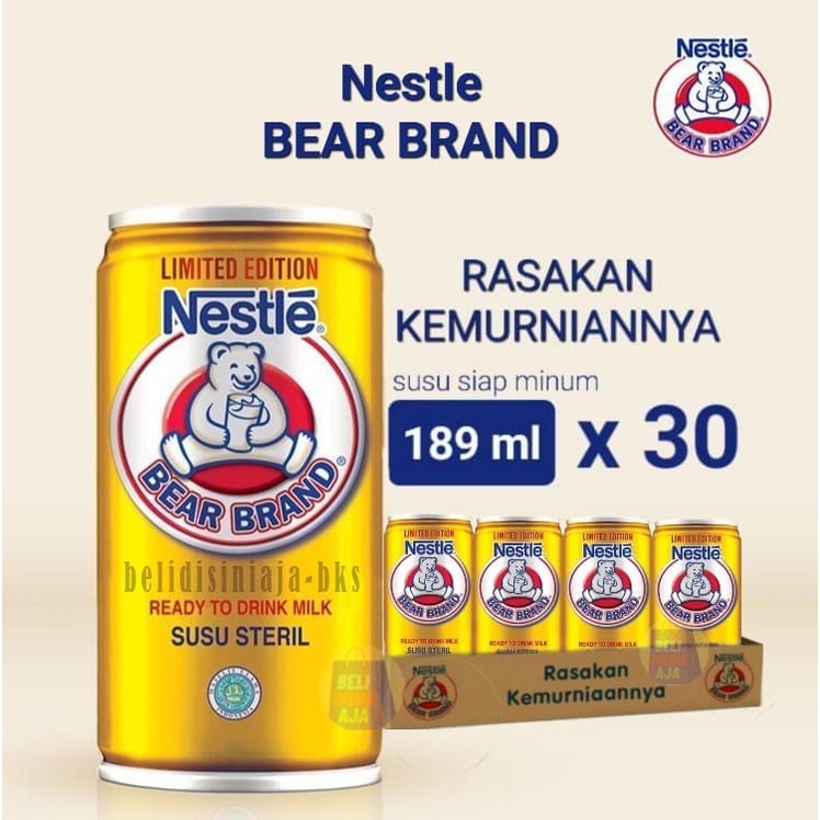 

Bear Brand 189ml susu steril kaleng