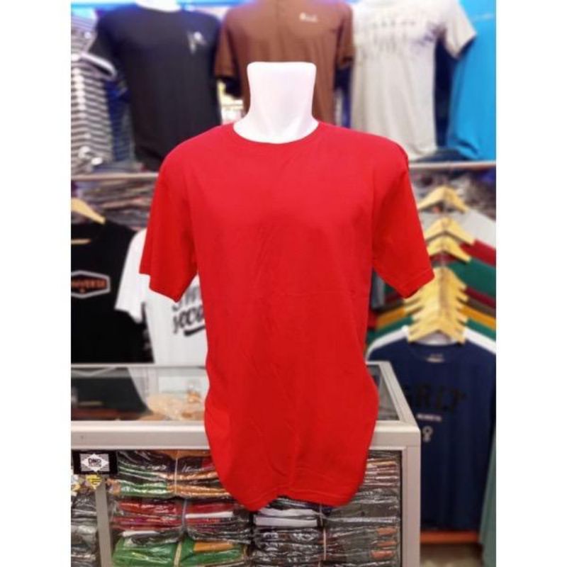 Kaos Polos Lengan Pendek Warna Putih/Hitam/Merah