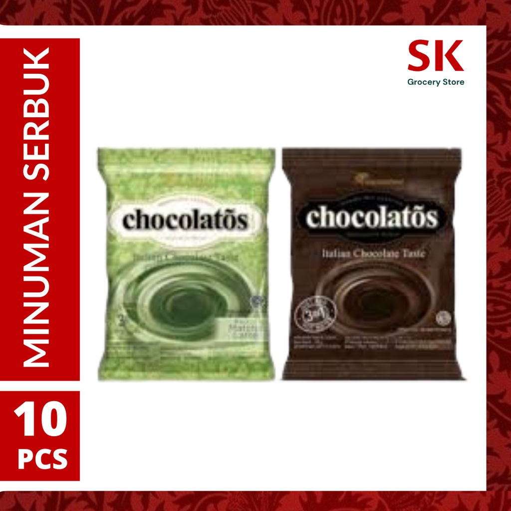 

[Harga Grosir] Chocolatos Drink Minuman Coklat Bubuk Sachet 27gr x 10pcs (1 Renteng)