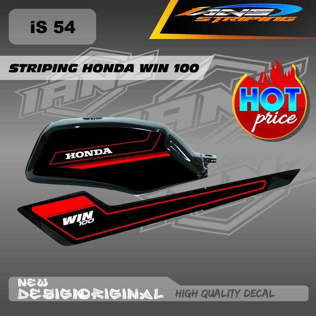 NEW STRIPING TANGKI HONDA WIN 100 CUSTOM HOLOGRAM / NON HOLOGRAM IS54