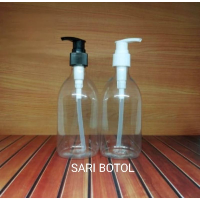 BOTOL PUMP 300ML NATURAL PUMP HITAM PUTIH