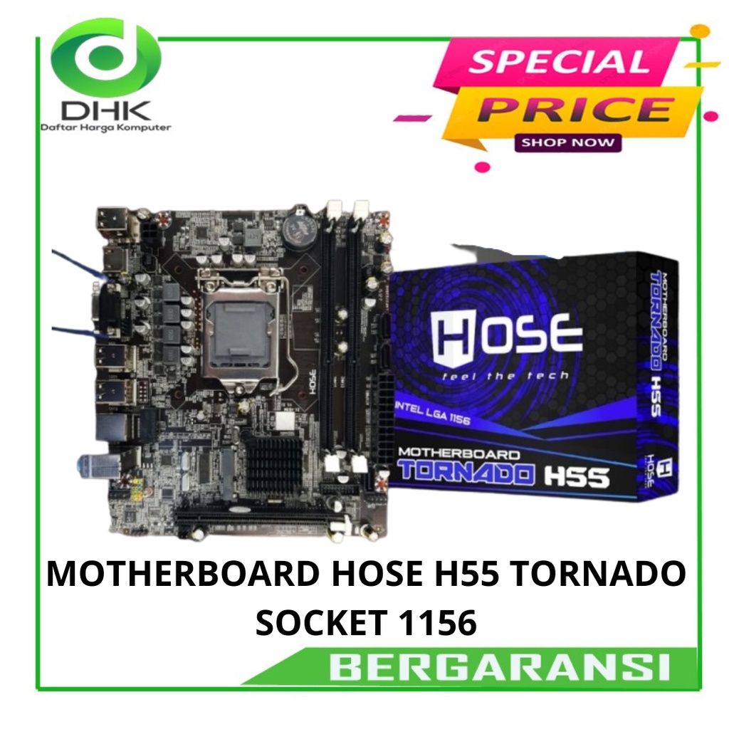 MOTHERBOARD HOSE H55 TORNADO  SOCKET 1156