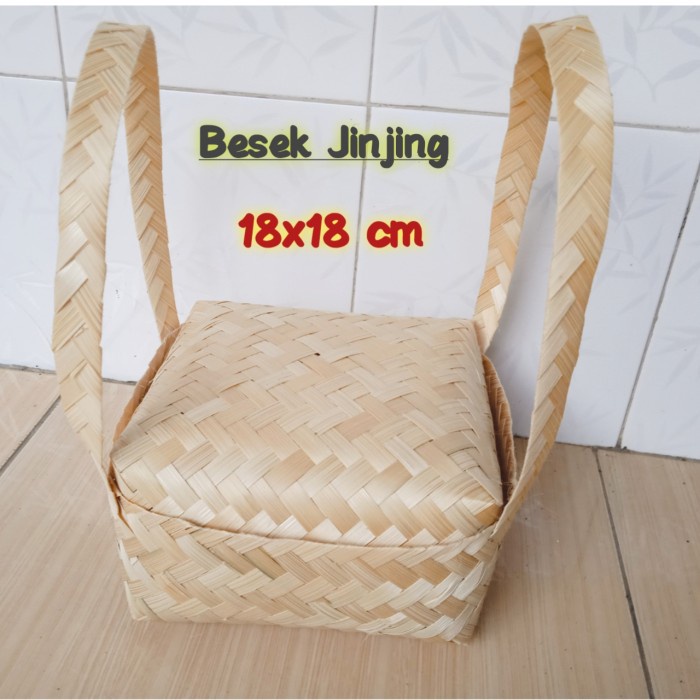 

[ Halodul ] Besek Jinjing 18 X 18 Besek Cangking Besek Hampers Souvenir | besek bambu hampers kotak hantaran lebaran