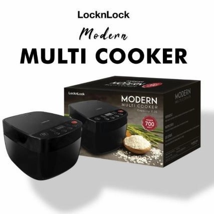 LOCK N LOCK MODERN MULTI COOKER 700W RICE COOKER, STEAMER, OVEN. ORI