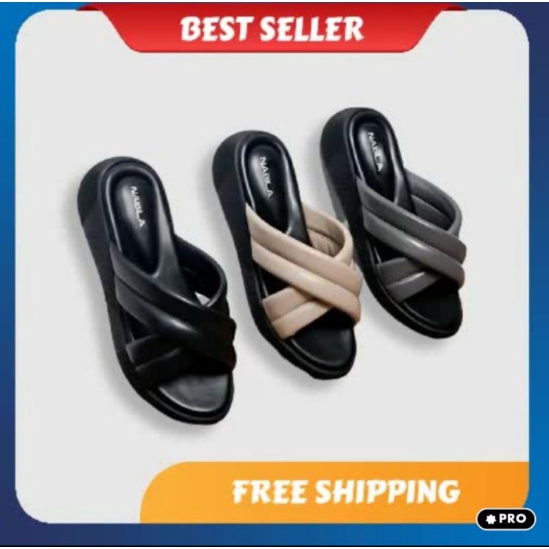 Sandal platform wanita Sandal wedges kekinian Sandal empuk RD 06