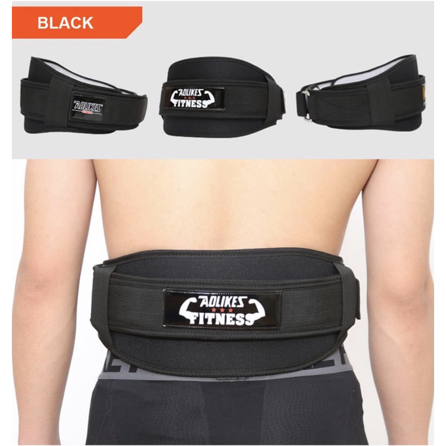 (COD) AOLIKES VELCRO BELT SABUK GYM PRONG LOWER BACK SUPPORT FITNESS WAIST SUPPORT - 798