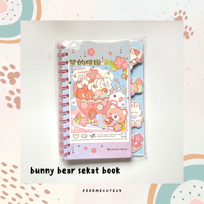 

bunny bear sekat book | Feedmecutesy | atk alat tulis lucu anak import