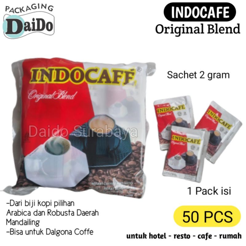 

Indocafe original blend (50 sachet) kopi hotel cafe dalgona coffee kopi indocafe kopi sachet