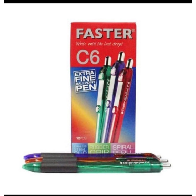 

pulpen hitam faster c6