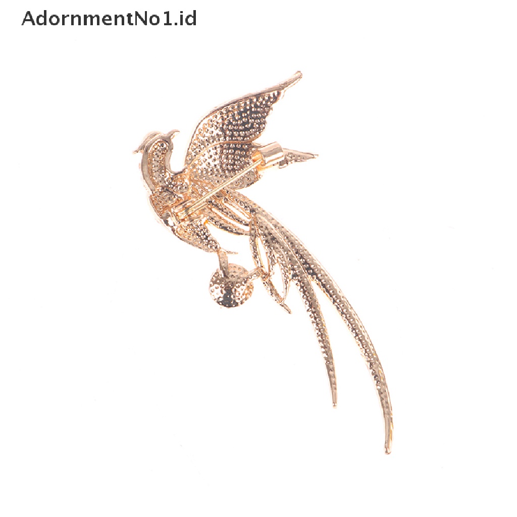 [AdornmentNo1] Bros Burung Phoenix Kristal Untuk Wanita Enamel Terbang Beauty Bird Pesta Kantor Brooch Pin Hadiah Phoenix Menetes Minyak Bros [ID]