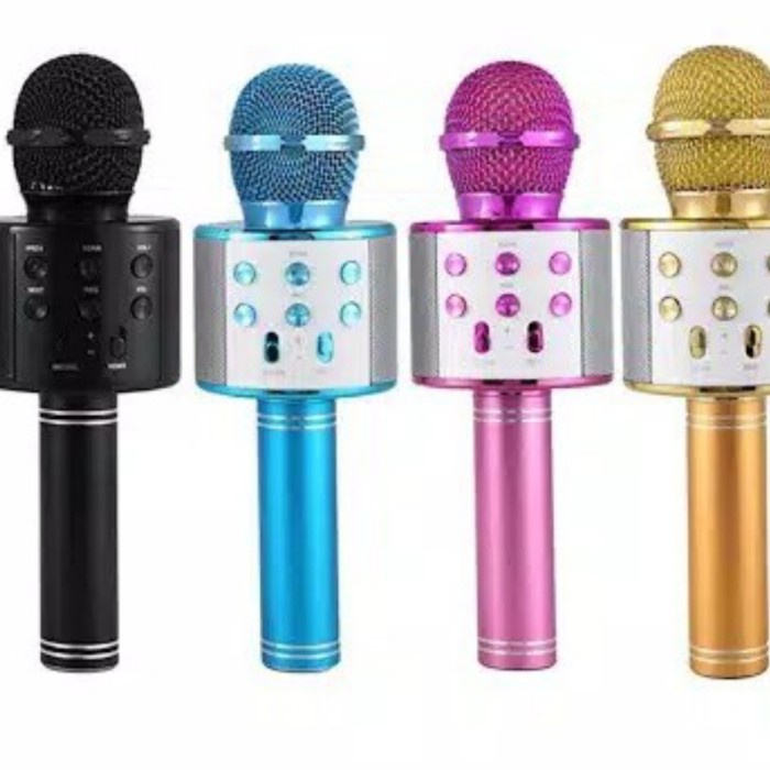:::::::] Makassar MIC WS 858 Bluetooth Wireless / tanpa kabel siap KARAOKE