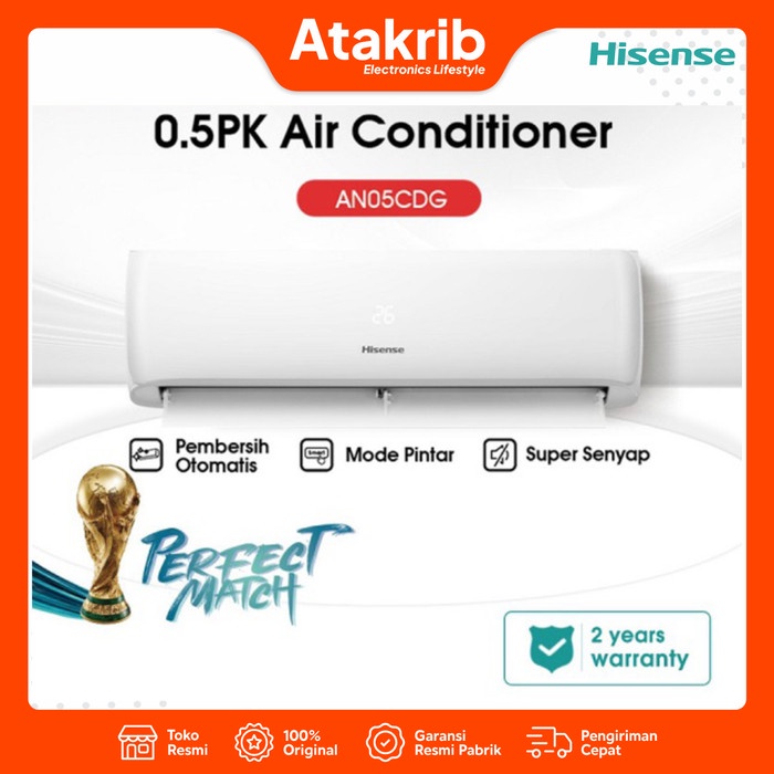 HISENSE AC STANDART 1/2 PK AN05CDG-ID / AN05CDG