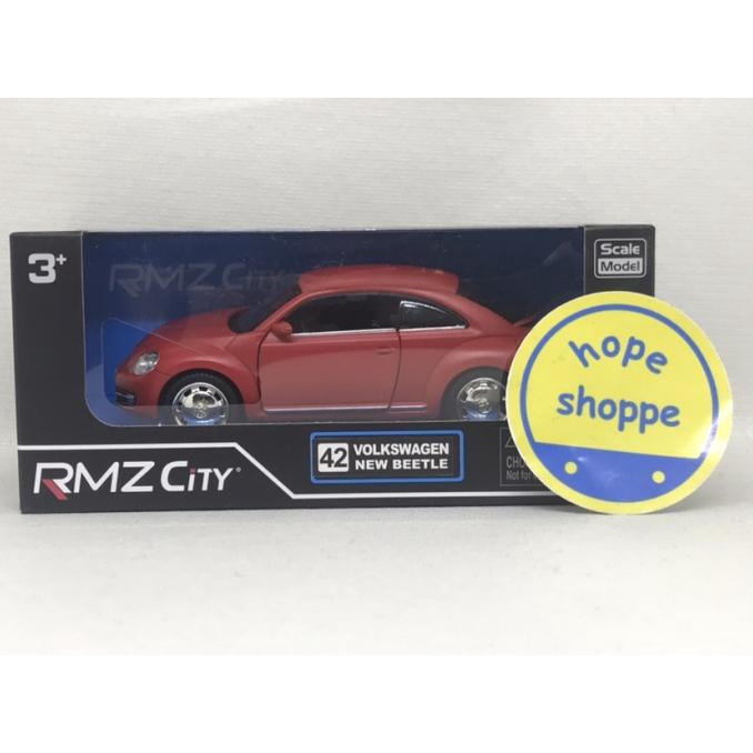 RMZ City Volkswagen New Beetle Merah No 42 Diecast Miniatur Mobil VW ---MURAH---