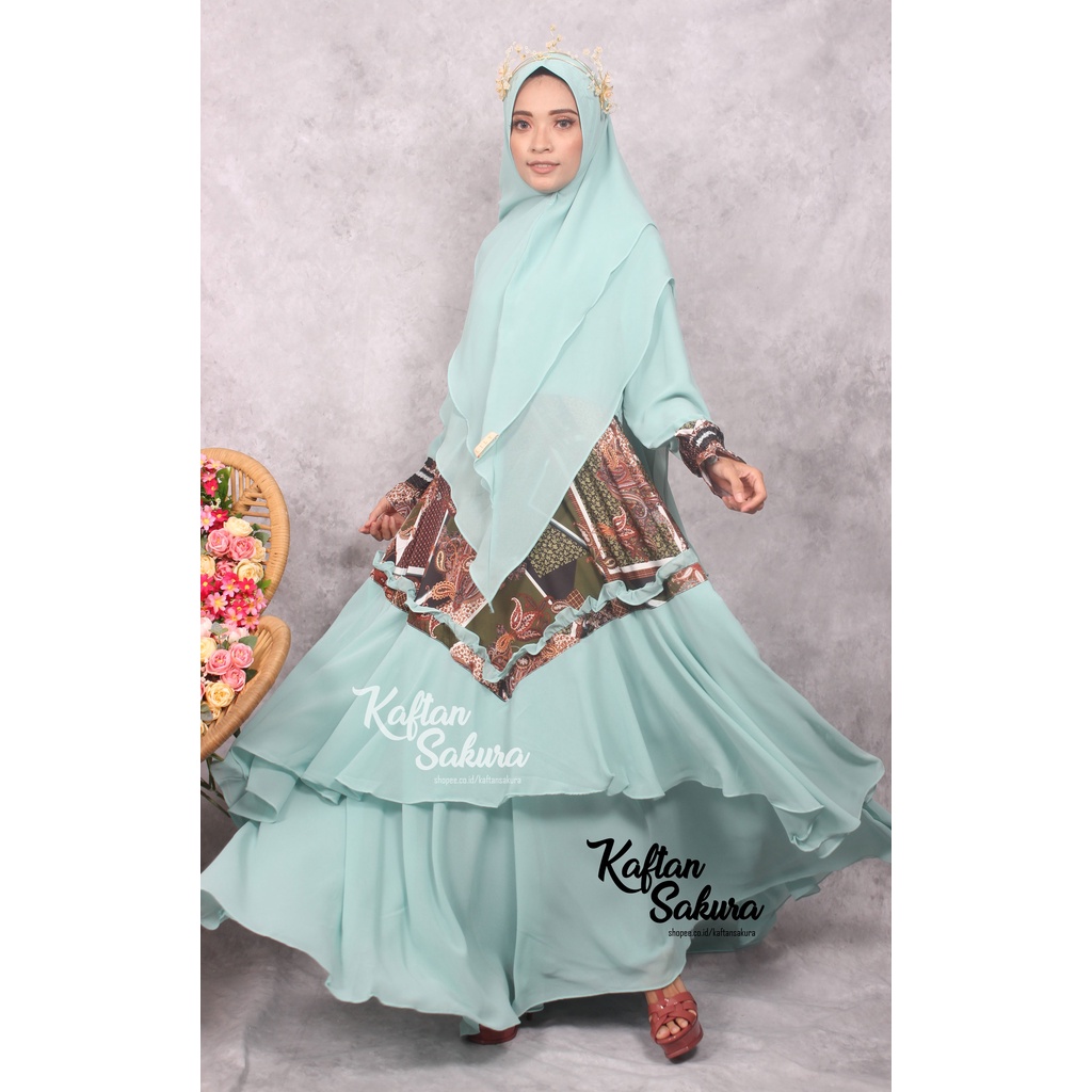 GAMIS PREMIUM SYARI SET CADAR dan khimar style gamis wanita muslim terbaru kwalitas premium