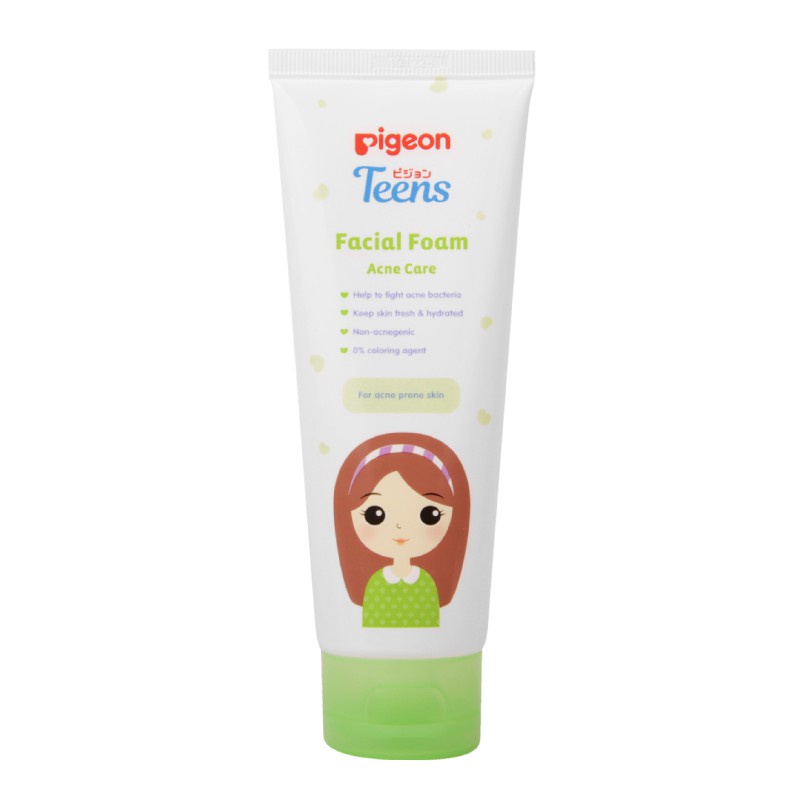 Pigeon Teens Facial Foam Acne Care Sabun Muka Remaja 100g