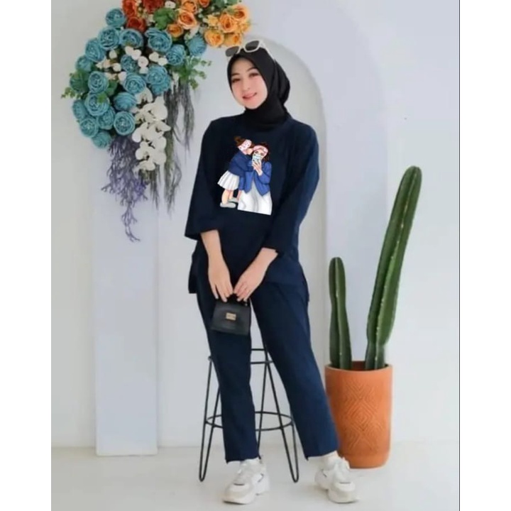 STELAN WANITA SELFY ONESET OVERSIZE