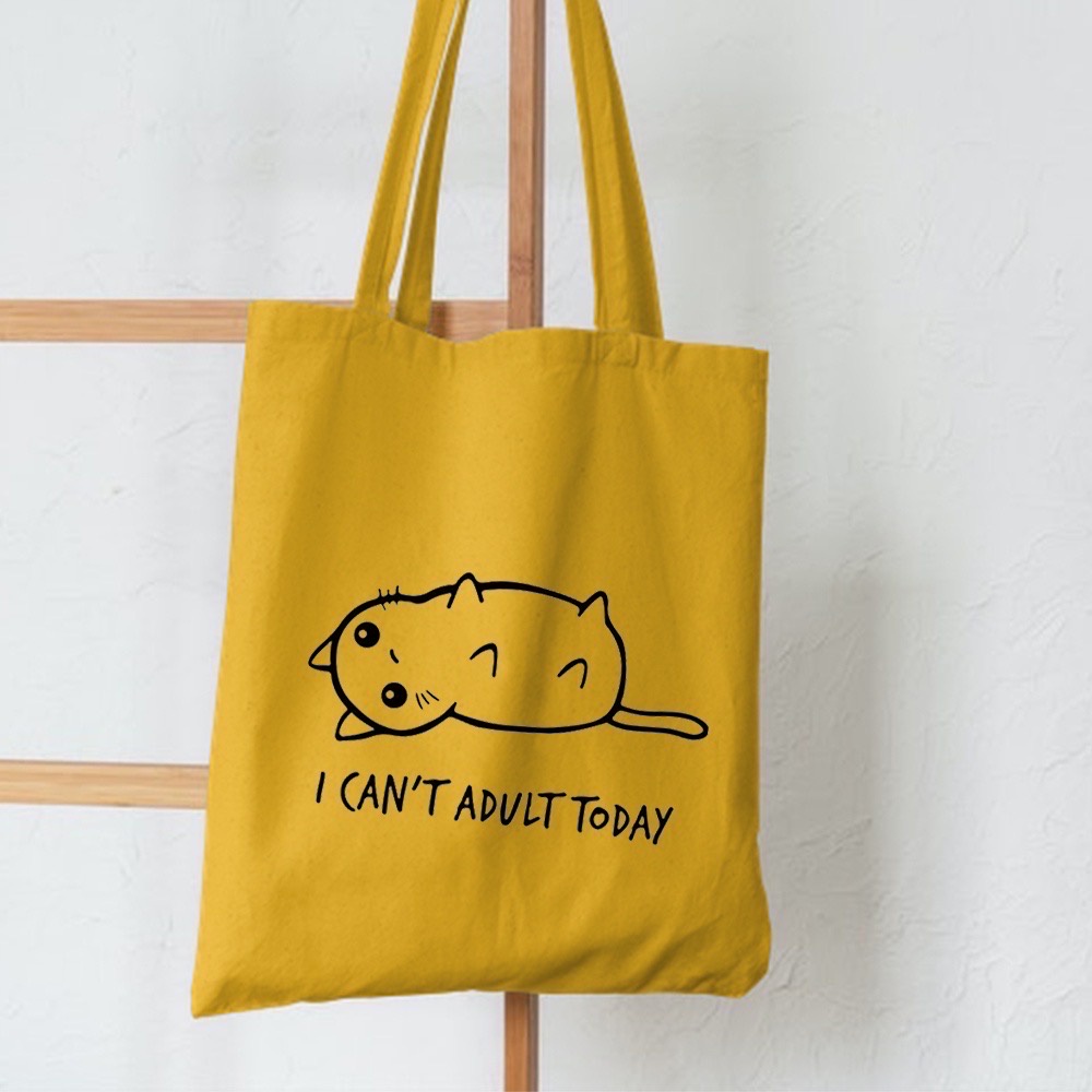 BARU - FLASH SALE 2023 [RESLETING + MUAT LAPTOP] TOTEBAG I CAN'T ADULT TODAY SEMI KANVAS | TOTEBAG RESLETING | TOTEBAG BESAR | TOTEBAG KOREA | TOTEBAG TEBAL | TOTEBAG LAPTOP | TOTEBAG NONGKI | TOTEBAG MOTIF | TOTEBAG NONGKRONG | TOTEBAG SEPATU | TOTEBAG