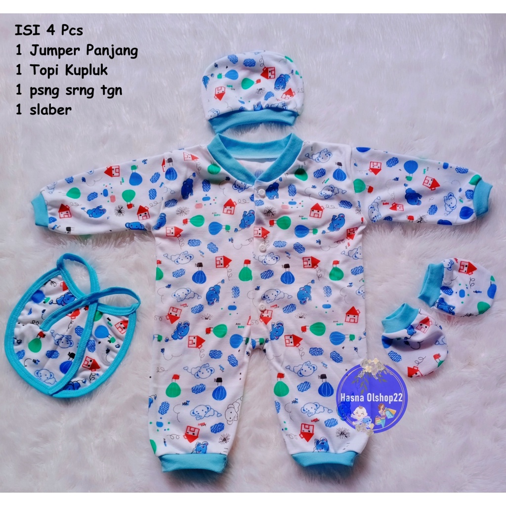 4 IN 1 JUMPER SET BAYI SLABER TOPI dan SARUNG TANGAN/SLEEPSUIT BAYI / JUMPER ANA BABY