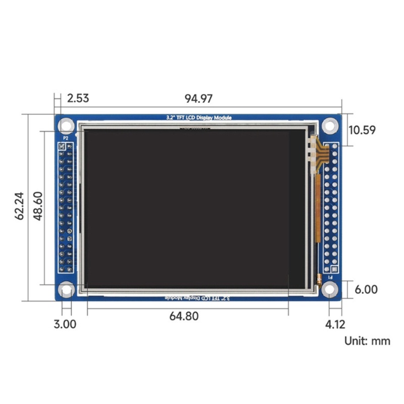 Btsg 3.2inch 320x240 TFT LCD Module Display Dengan Panel Kontroler Layar Sentuh