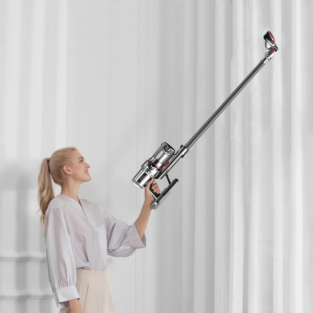 Vacuum Penyedot Debu KALNO Cordless Stick Vacuum Cleaner V12 600W Charge Tanpa Kabel Bersih Rumah Dilengkapi Holder Dan Aksesoris Daya Hisap Kuat Dengan 3 Kecepatan