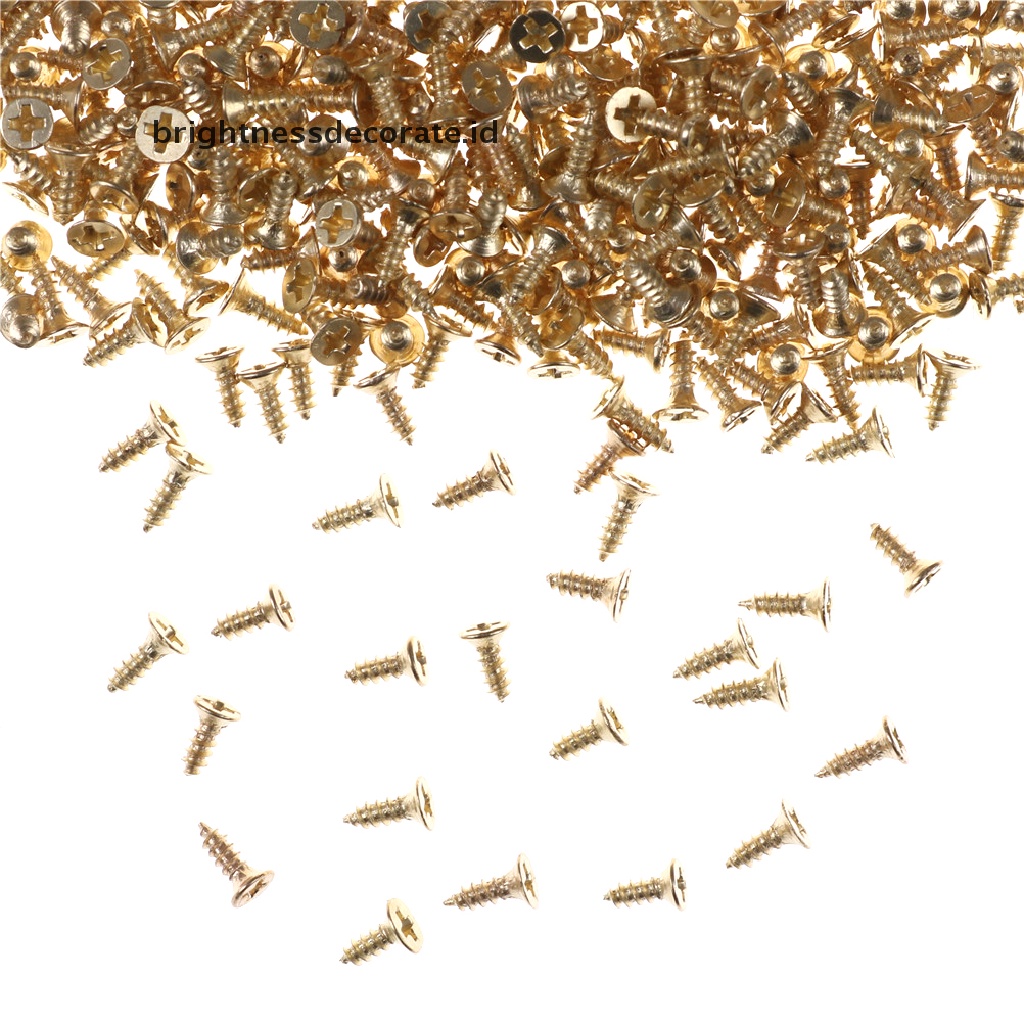 [Birth] Sekrup Gepeng Self tapping Bahan Kuningan Golden Screw Alat Model [ID]