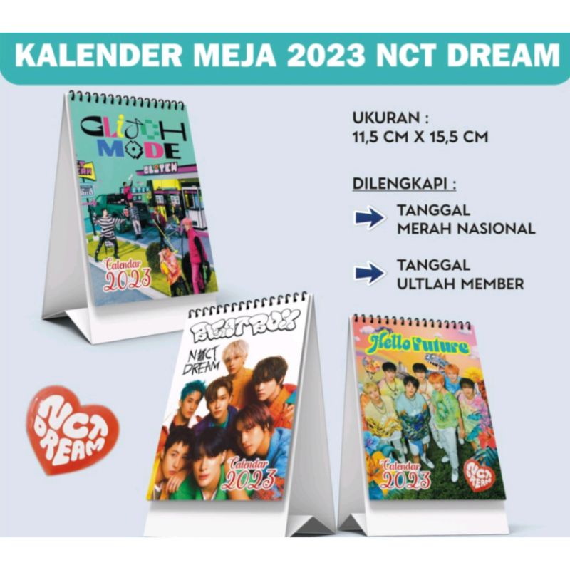 

KALENDER MEJA NCT DREAM / KALENDER DUDUK NCT DREAM 2023