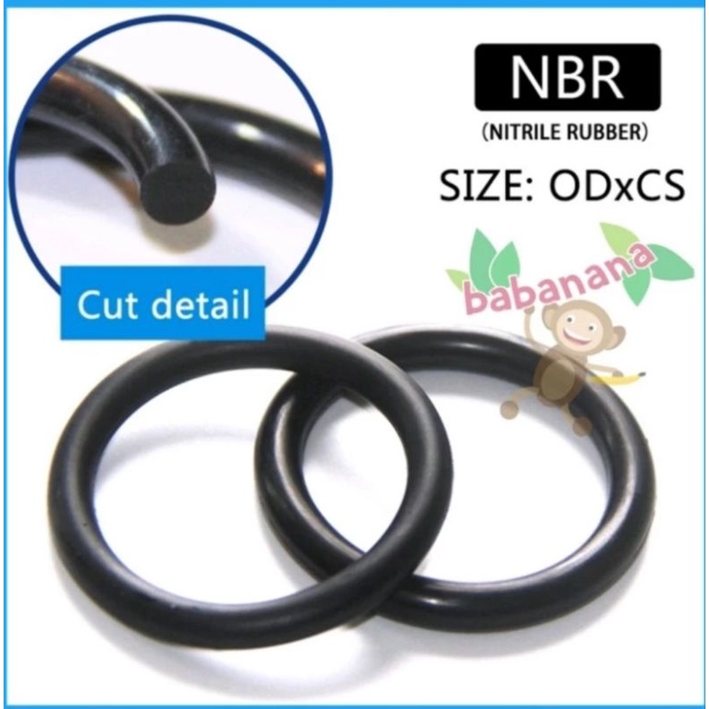 150pcs Rubber NBR DQ005 hitam O-Ring washer ring seal kit cincin karet