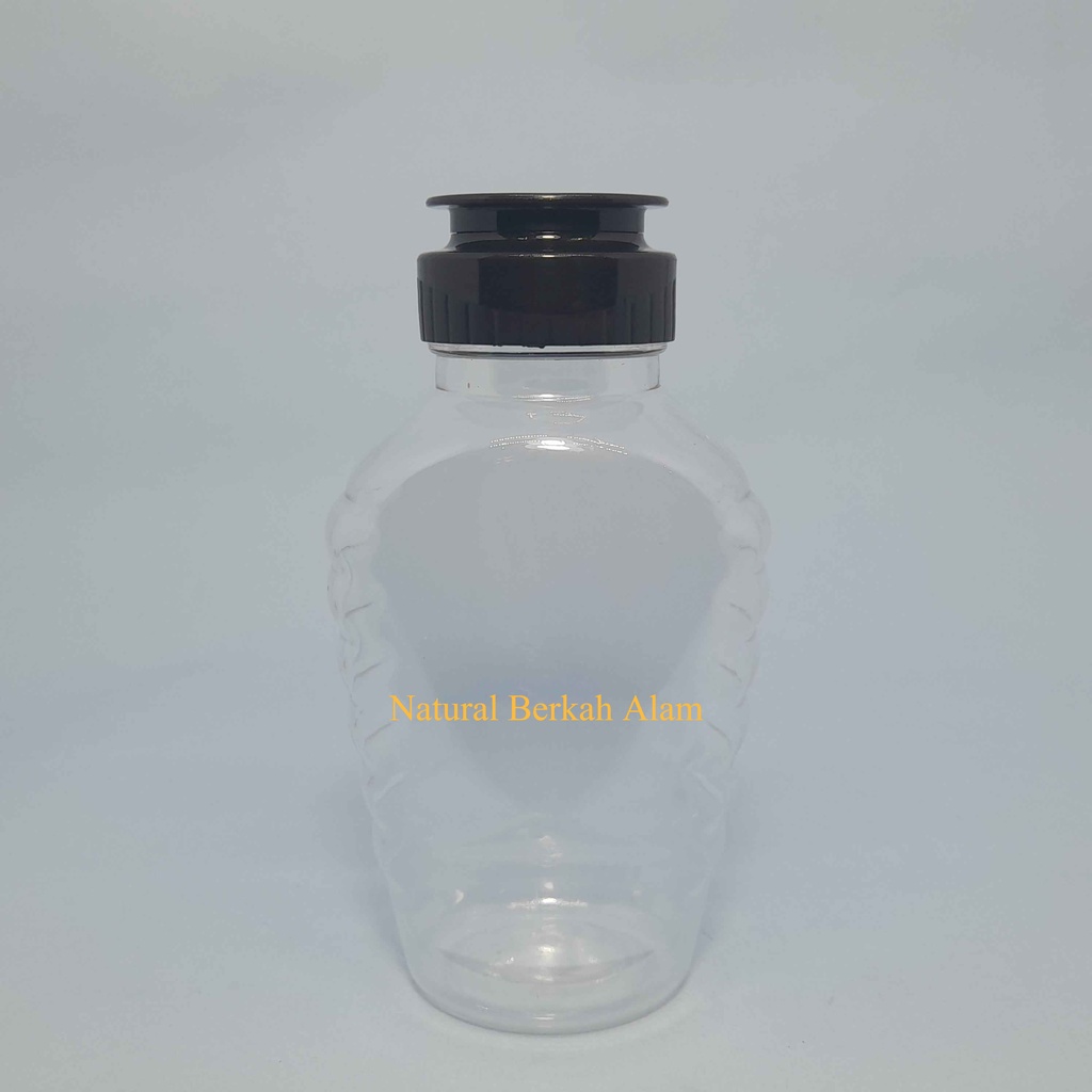 Botol Madu Tj 220 Ml Lengkung Natural Tutup Madu Tj Fliptop / Botol Plastik / Botol Madu / Madu Tj /