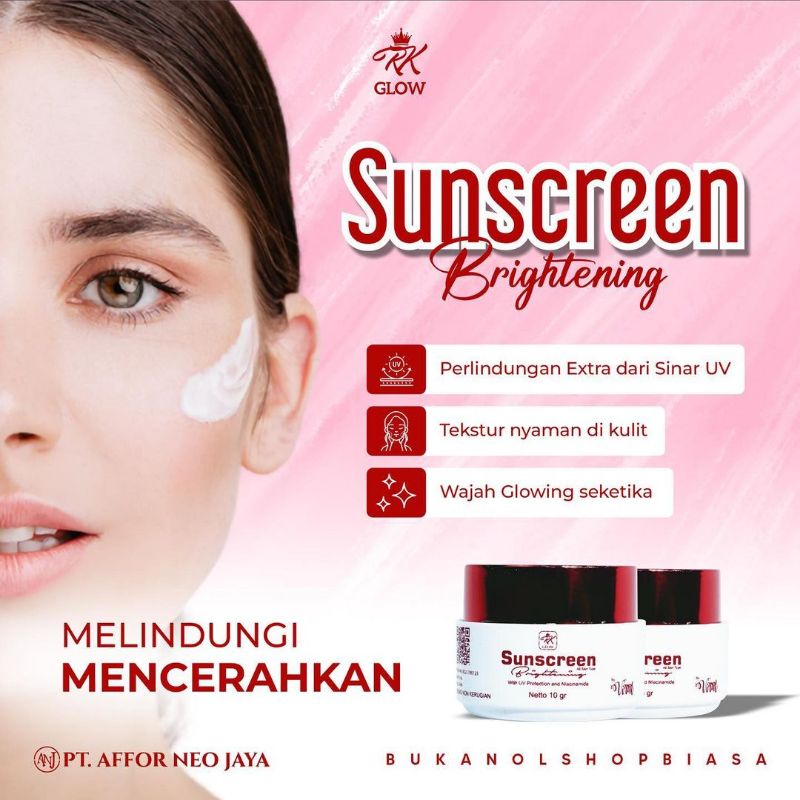 RK GLOW SUNSCREEN BRIGHTENING ORIGINAL KOSMETIK VIRAL BPOM