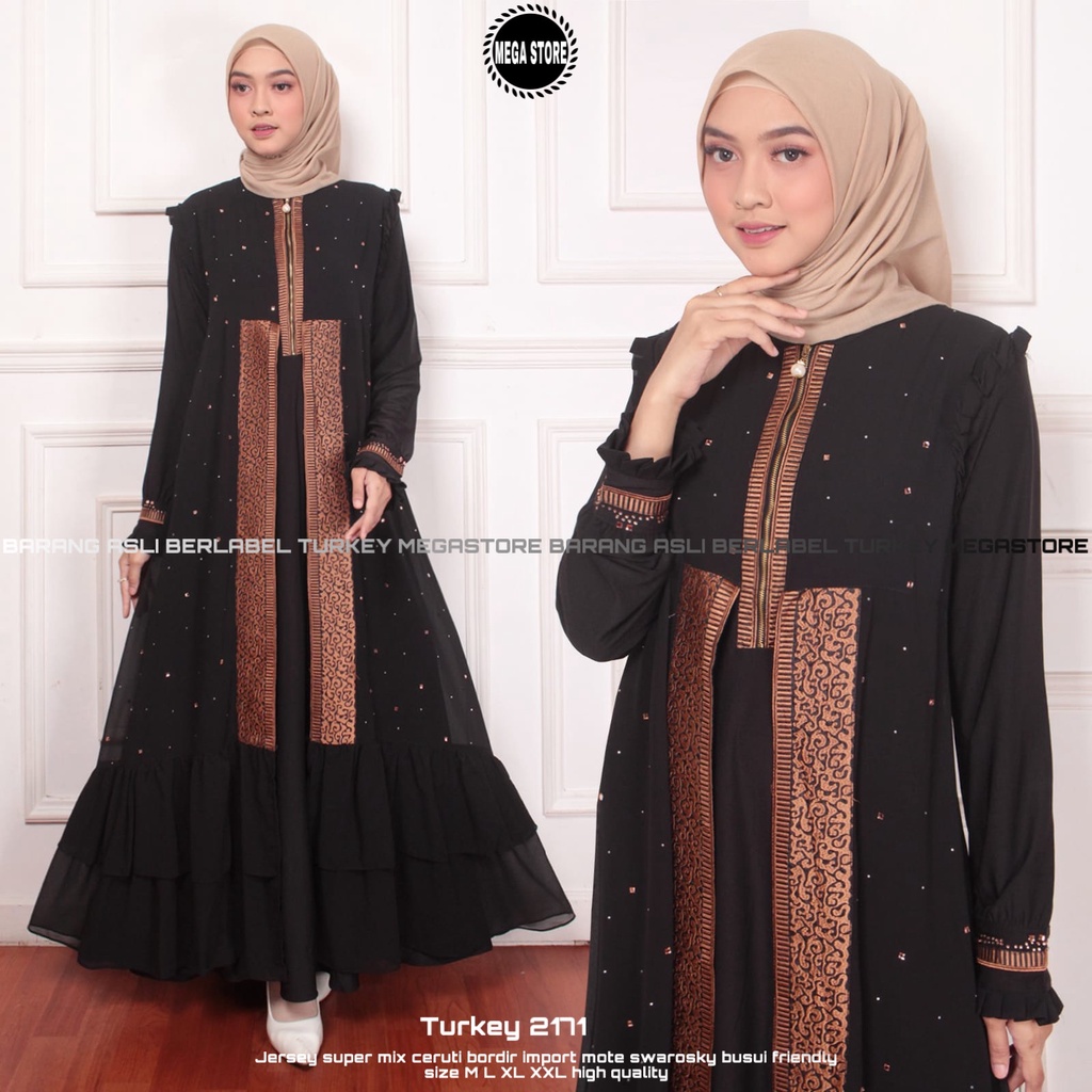Gamis Turkey Bordir Gamis Muslim Original Produk By Farzolla