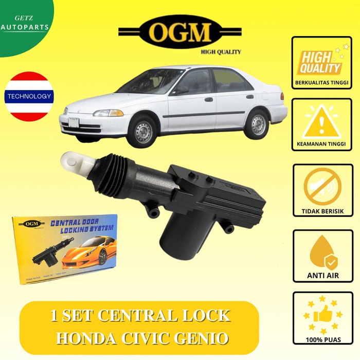 Central Lock Sentral Lock Central Door Lock System Centrallock Komplit 4 Pintu Kunci Mobil Honda Civ