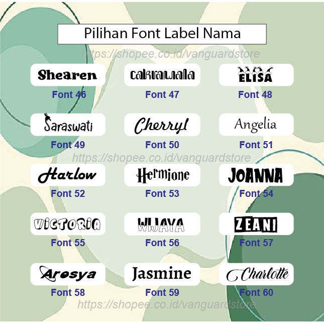 CUSTOM LABEL NAMA SERAGAM ANAK SEKOLAH KAOS STIKER SABLON SETRIKA NAME TAG LAUNDRY PESANTREN