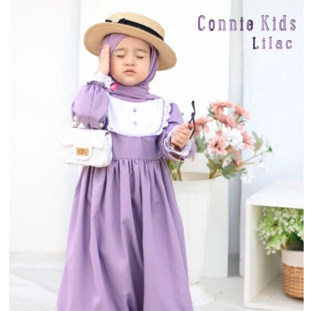 FenishaStore Connie Kid's Dress Muslim Anak Perempuan Terbaru Usia 3-5 Tahun