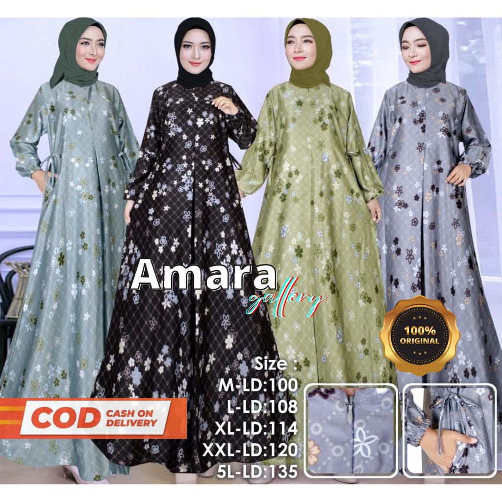 Jual Cod Gamis Silk Maxmara Busui Friendly Lebaran Dress Casual Lux Premium Jumbo Terbaru Silk