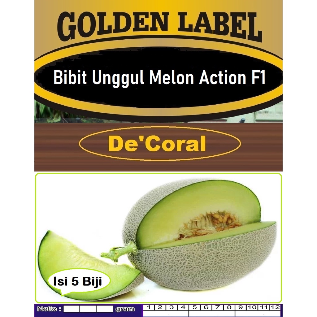 Bibit Unggul Melon Action F1 | Biji Benih Melon Action F1