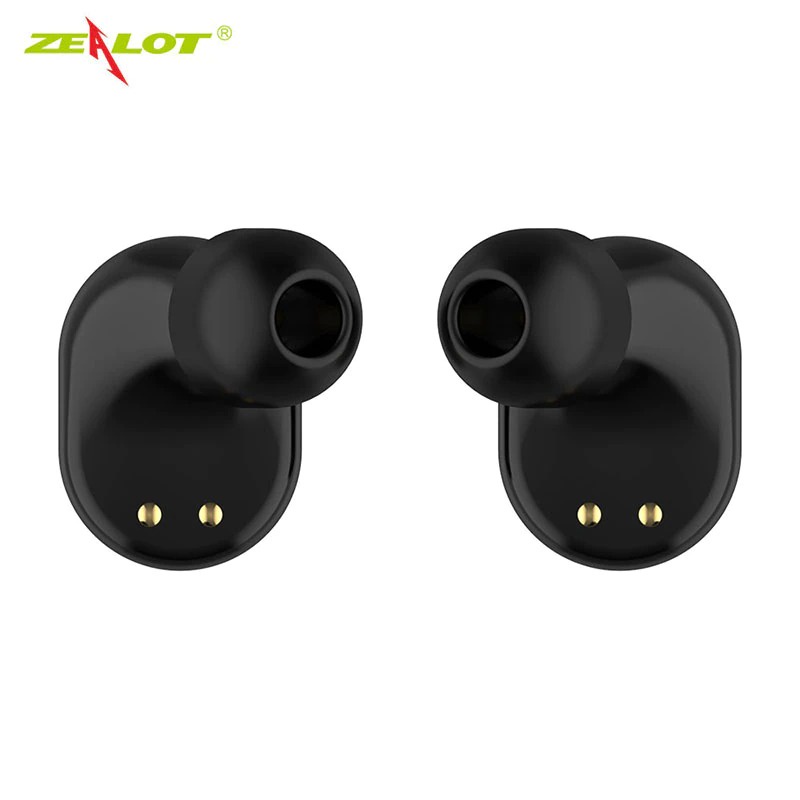 ZEALOT Earphone TWS Bluetooth 5.0 Touch Control Charging Base - T4 - Black